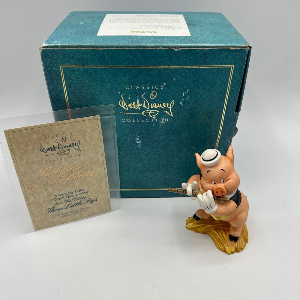 WDCC Three Little Pigs Fifer Pig 60th Anniversary Figurine I Toot My Flute COA